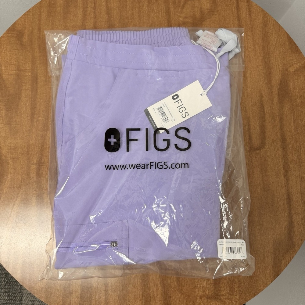 FIGS Scrub Pants Women's Med-Petite Yola skinny Wild Iris medical dental nursing